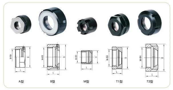 Dust Chip Extraction Nut for CNC Wooden Lathe Machine Tool Holder Nuts Er32 Er40 Oz25