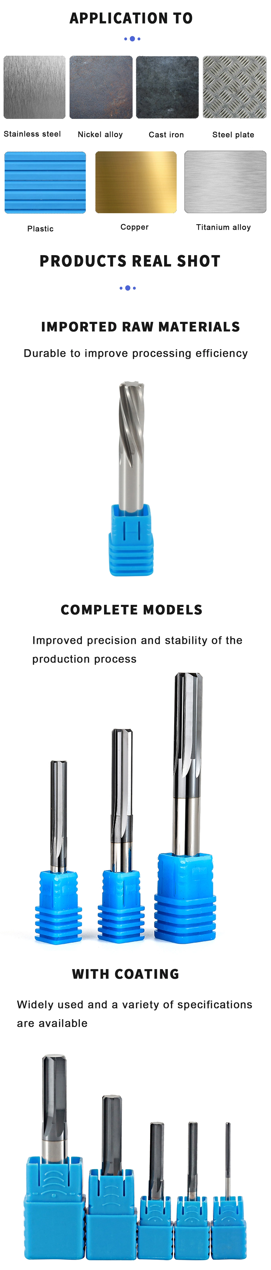 Manufactory Tungsten Carbide Square End Mills Specialized for Cutting Aluminum Alloy